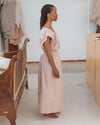 BASERANGE Elastic waist skirt Comfortable French BAS-SKCA-PO-SU25-FEN Pink